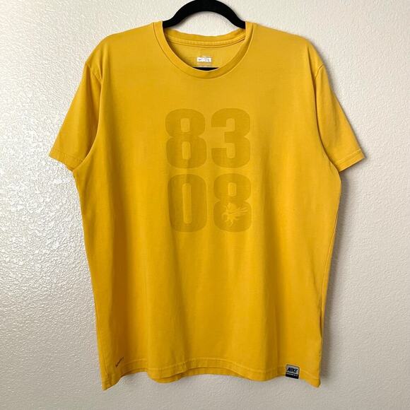 Nike Shirt Mens Large Yellow Pegasus 25 Se Collaboration Short Sleeve Fit Dry - Picture 3 of 12